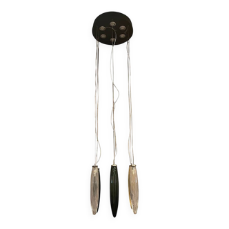 Italian Glass Sputnik Chandelier Flush Mount With Big Spheres