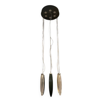 Italian Glass Sputnik Chandelier Flush Mount With Big Spheres