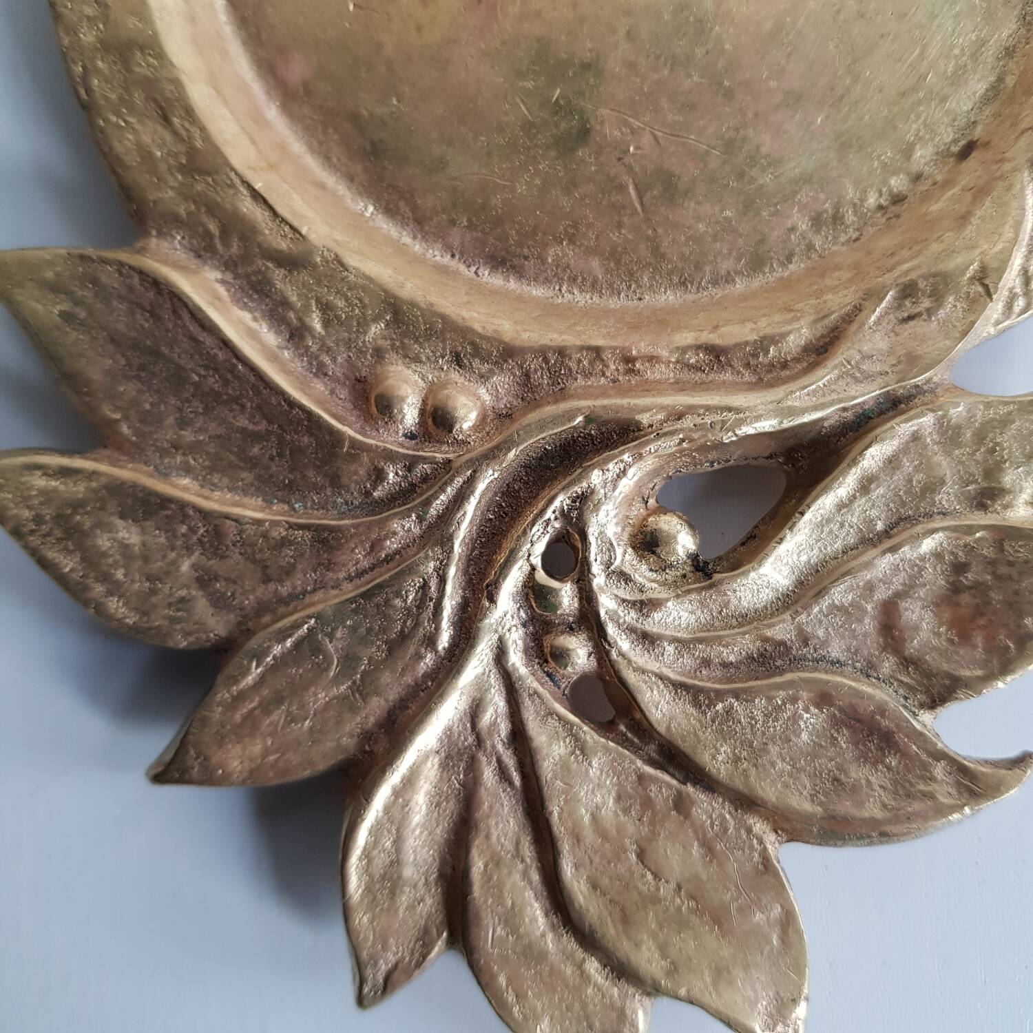 Plateau en bronze doré
