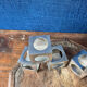 Set of 6 minimalist chrome steel candle holders from the 70s.