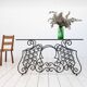 Provençal Wrought Iron and Glass Console Table, 1950