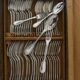 Silver metal cutlery set of 112