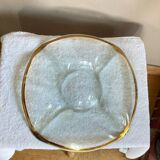 Timeless dish signed Annie Glass 38/36 made in the USA gilded with 24k fine gold