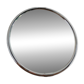 Round chrome metal mirror 1970s