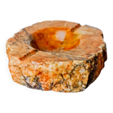 Ocher alabaster ashtray by Romano Bianchi, Italy, 1970s