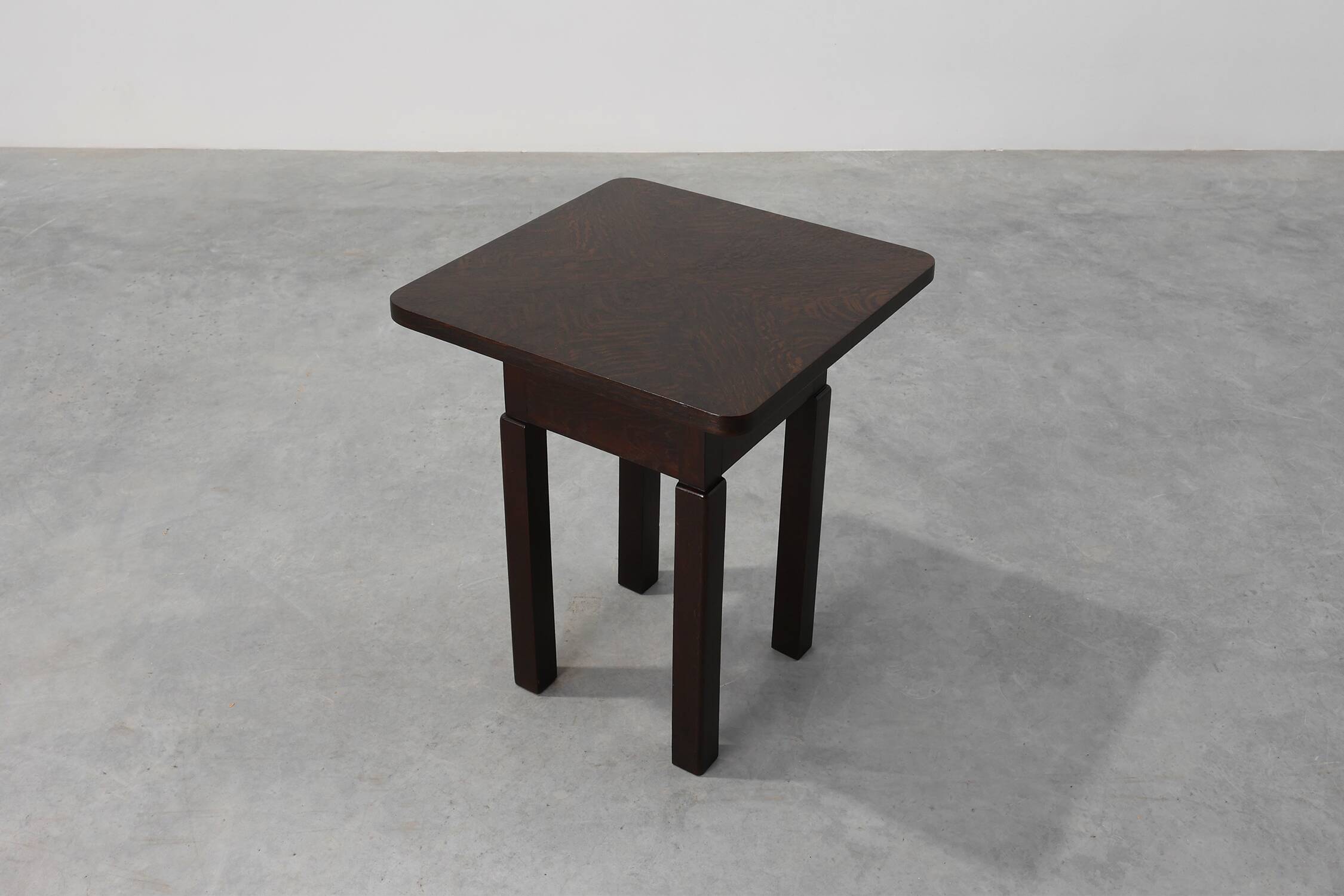 Art Deco square Oak Side Table, France, circa 1920