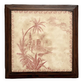 Ironstone trivet “Oriental views” Gien