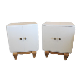 2 tables de chevet blanc