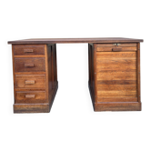 Bureau de notaire, meuble de métier, bois, vintage, début XXème.