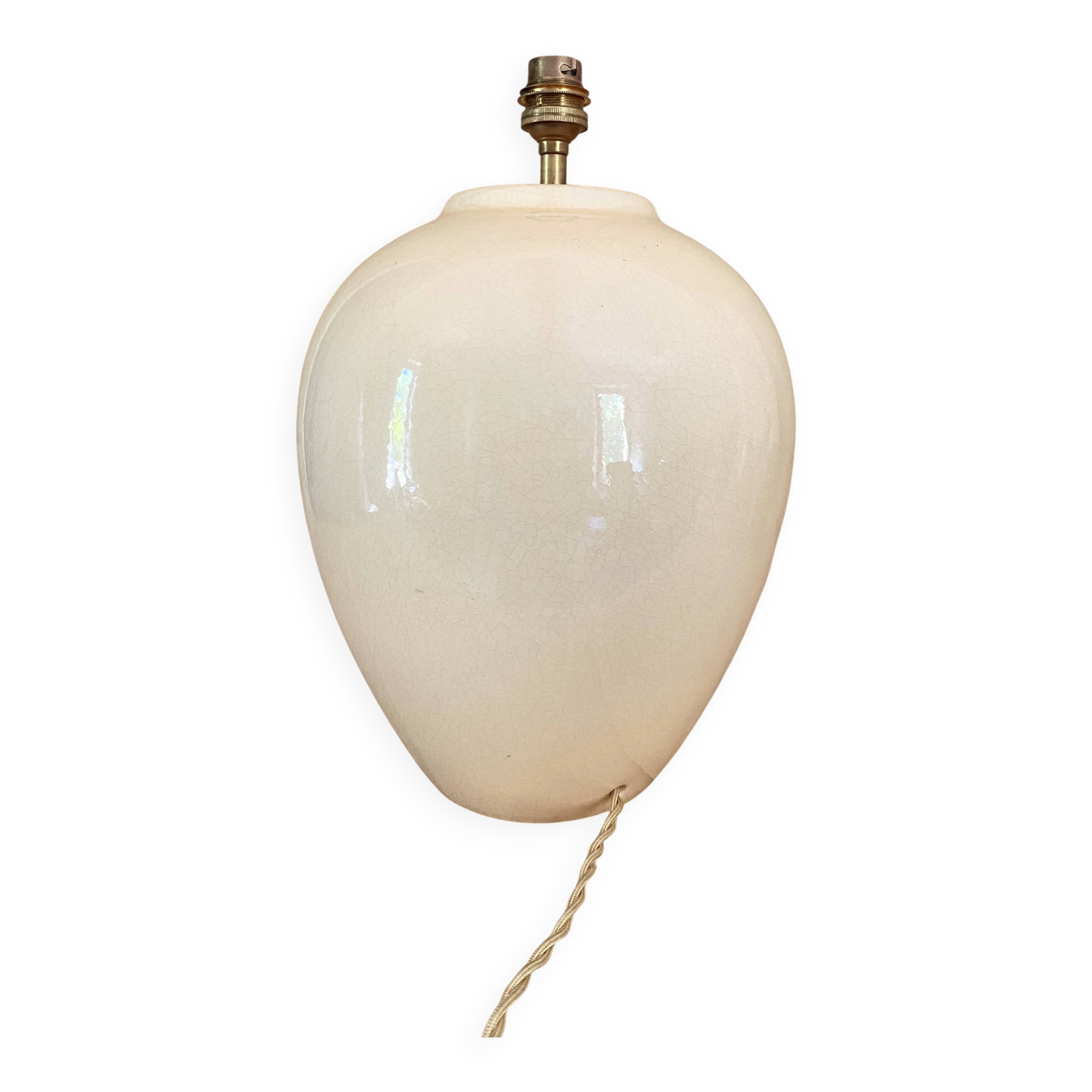 Ceramic lamp base, 2M fabric cable