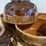 Set of 6 glazed earthenware bowls