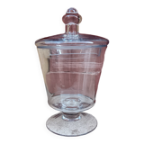 Transparent glass bonbonnière