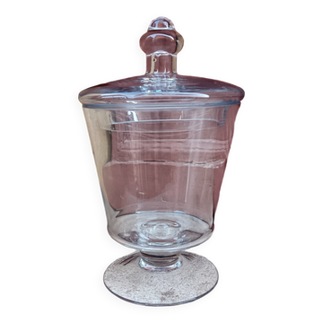 Bonbonnière en verre transparent