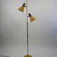 1960s yellow chrome floor lamp