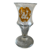 Verre à pied en cristal gravé de Bohême