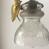Double wall lamp in bronze and crystal tulips