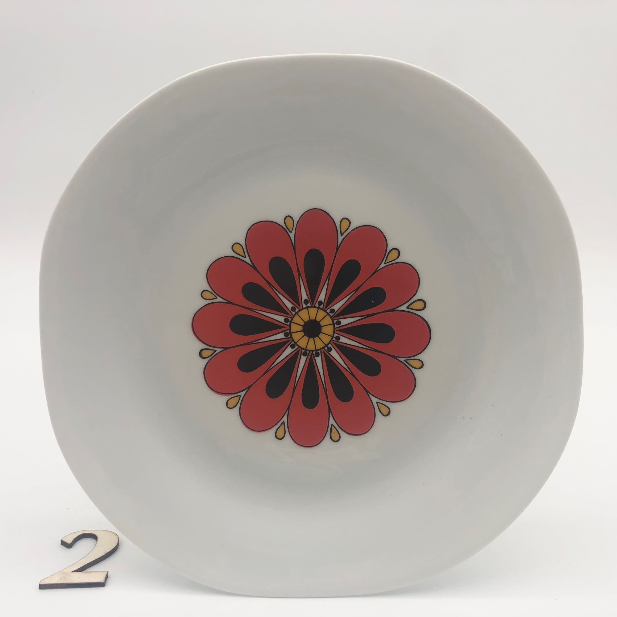 Jacques-André Souchet for Massé Surget set of six plates and a dish
