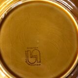 6 dessert plates with the barbotine motifs of the house Sarreguemines (signed)