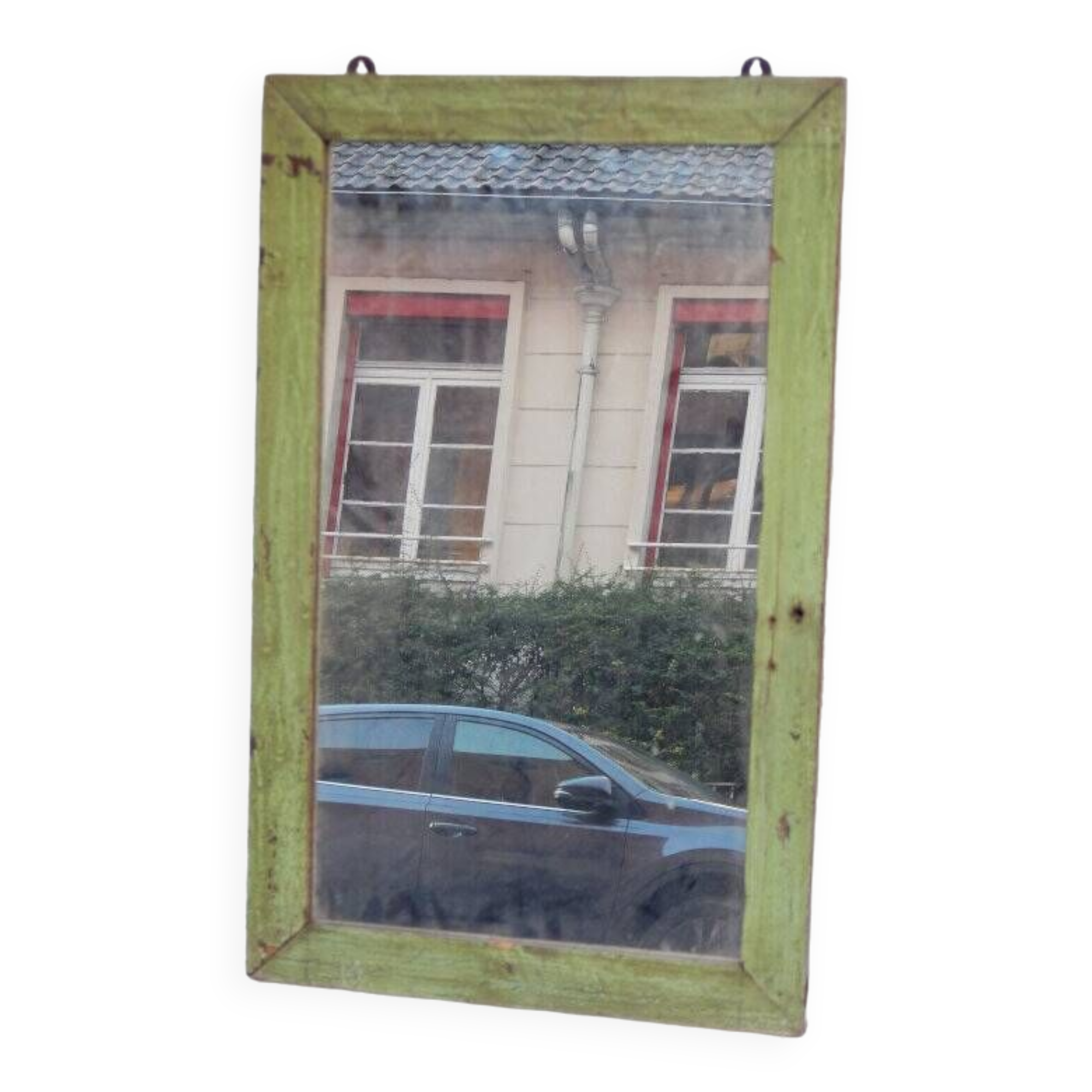 Old tech green mirror