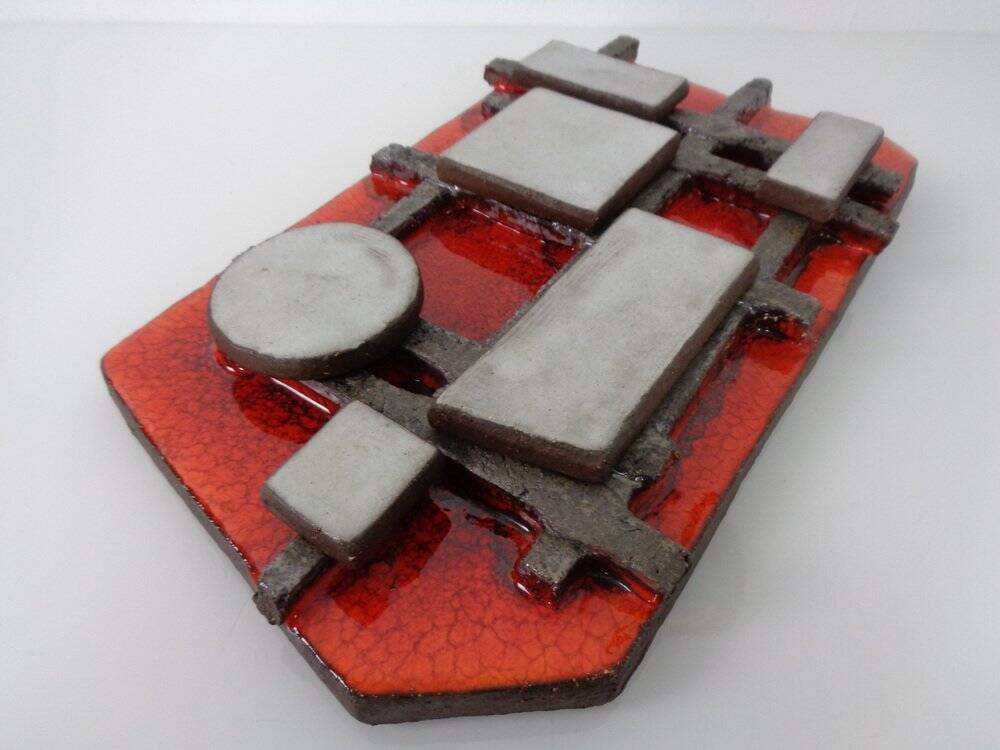Brutalist ceramic wall panel from Krösselbach, Germany, 1960s
