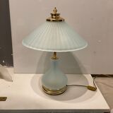 Lampes de table en verre satiné, années 1980