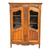 Walnut display cabinet in Louis XV style