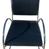 2 Fauteuils Design en métal chromé, 1980