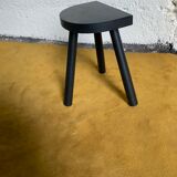 Tripod stool half-moon black