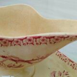 Saucière in iron earth of Gien model Pink hawthorn