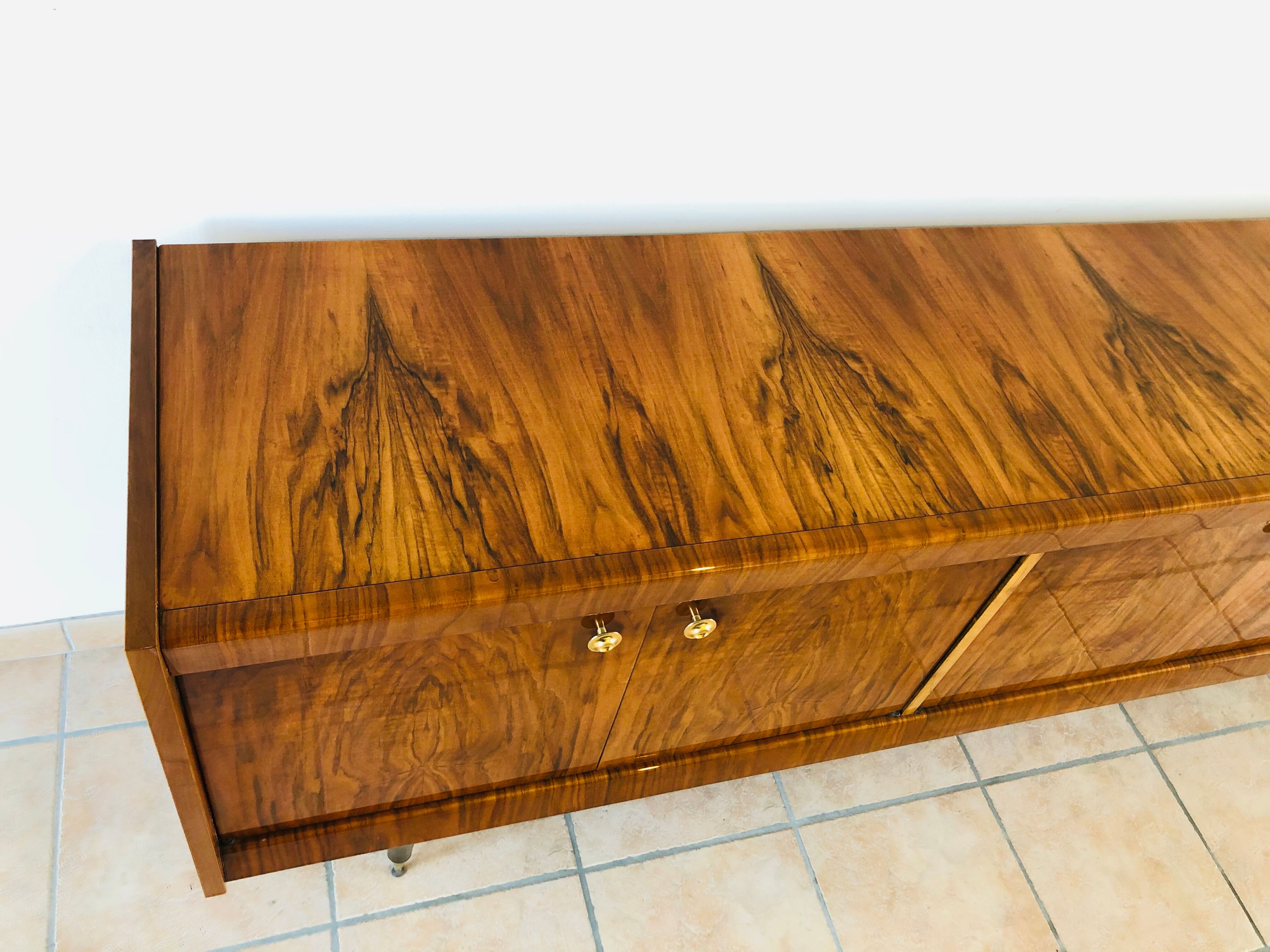 Walnut art deco sideboard