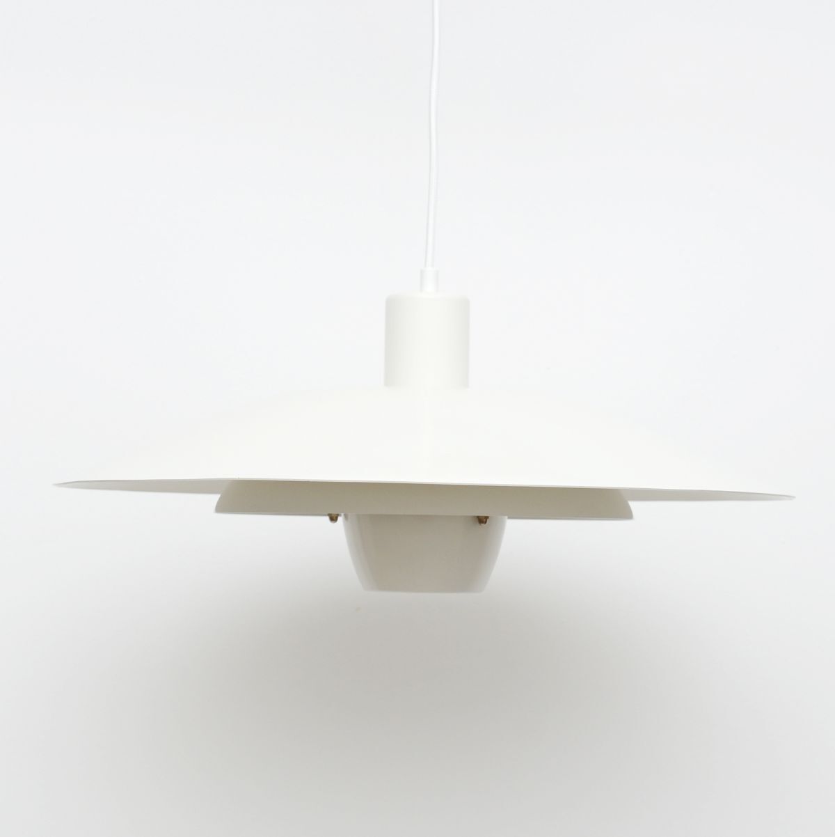 Danish White pendant lamp, 70’S