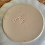 Plat coquillage blanc Emile Henry France vintage