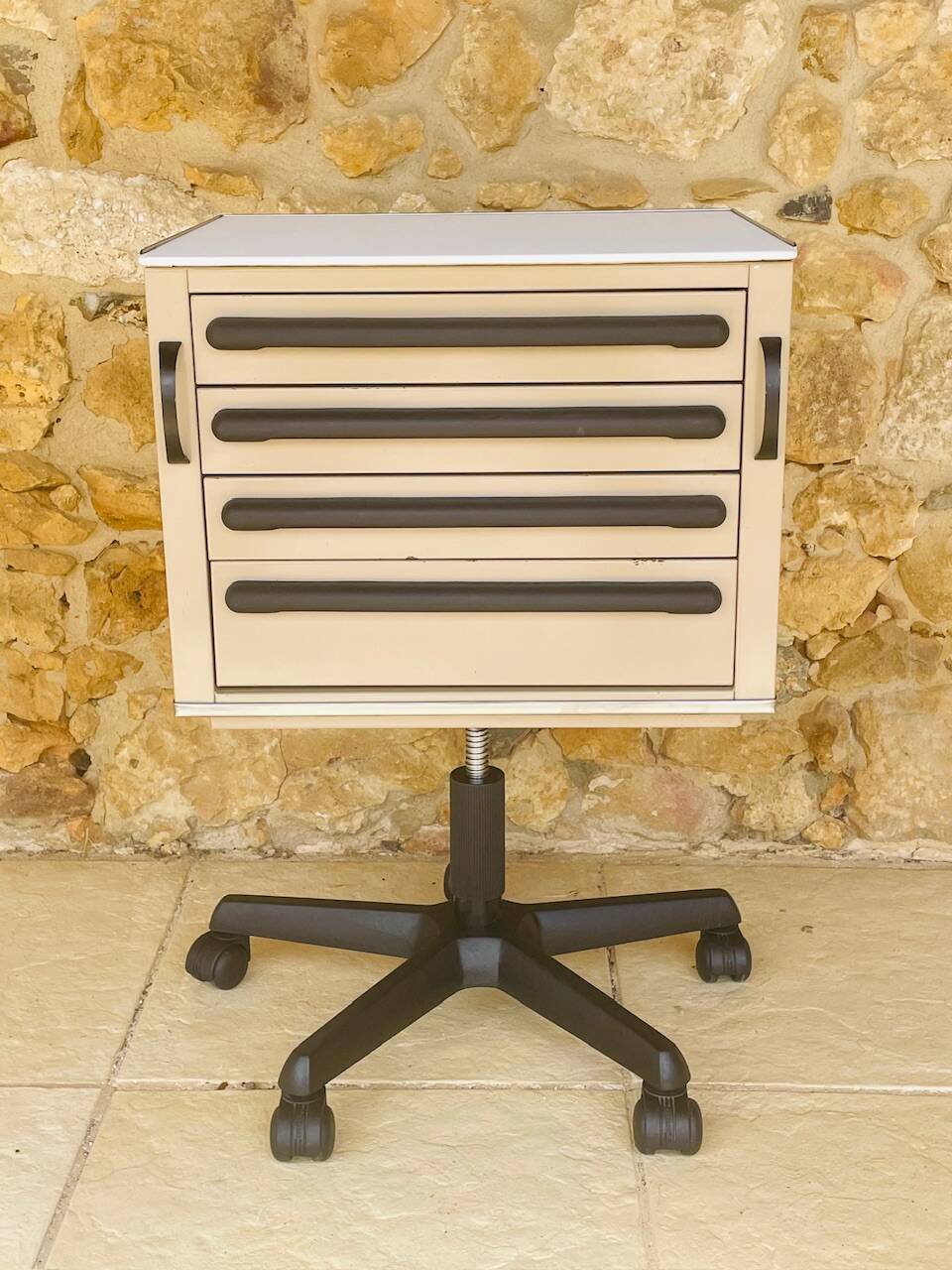 Cazzaro swivel medical storage cabinet with drawers, 1970s/1980s