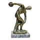 Discobole Metame, sculpture de style Art déco à patine bronze sur socl