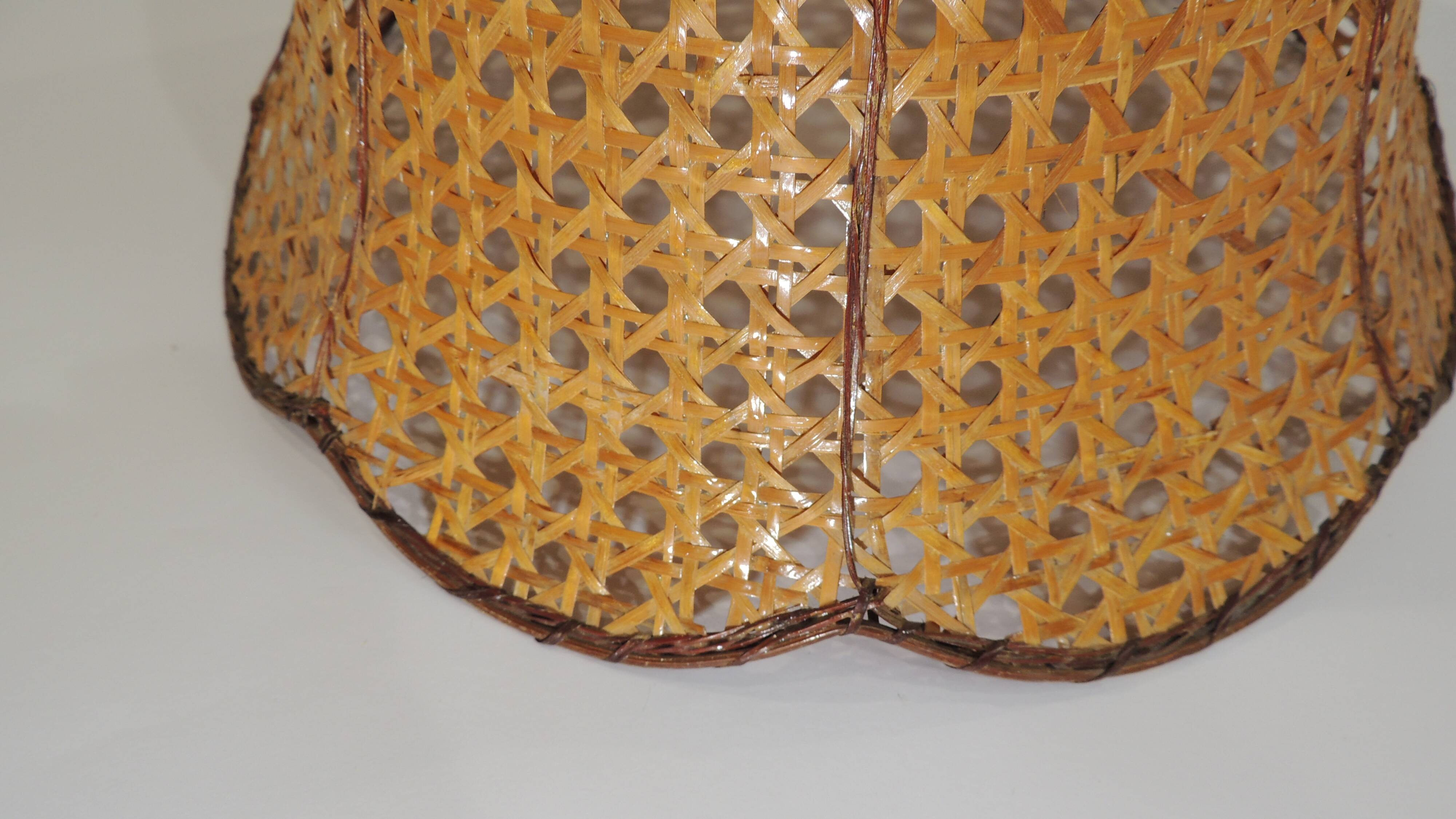 Rattan suspension / lampshade / chandelier / vintage