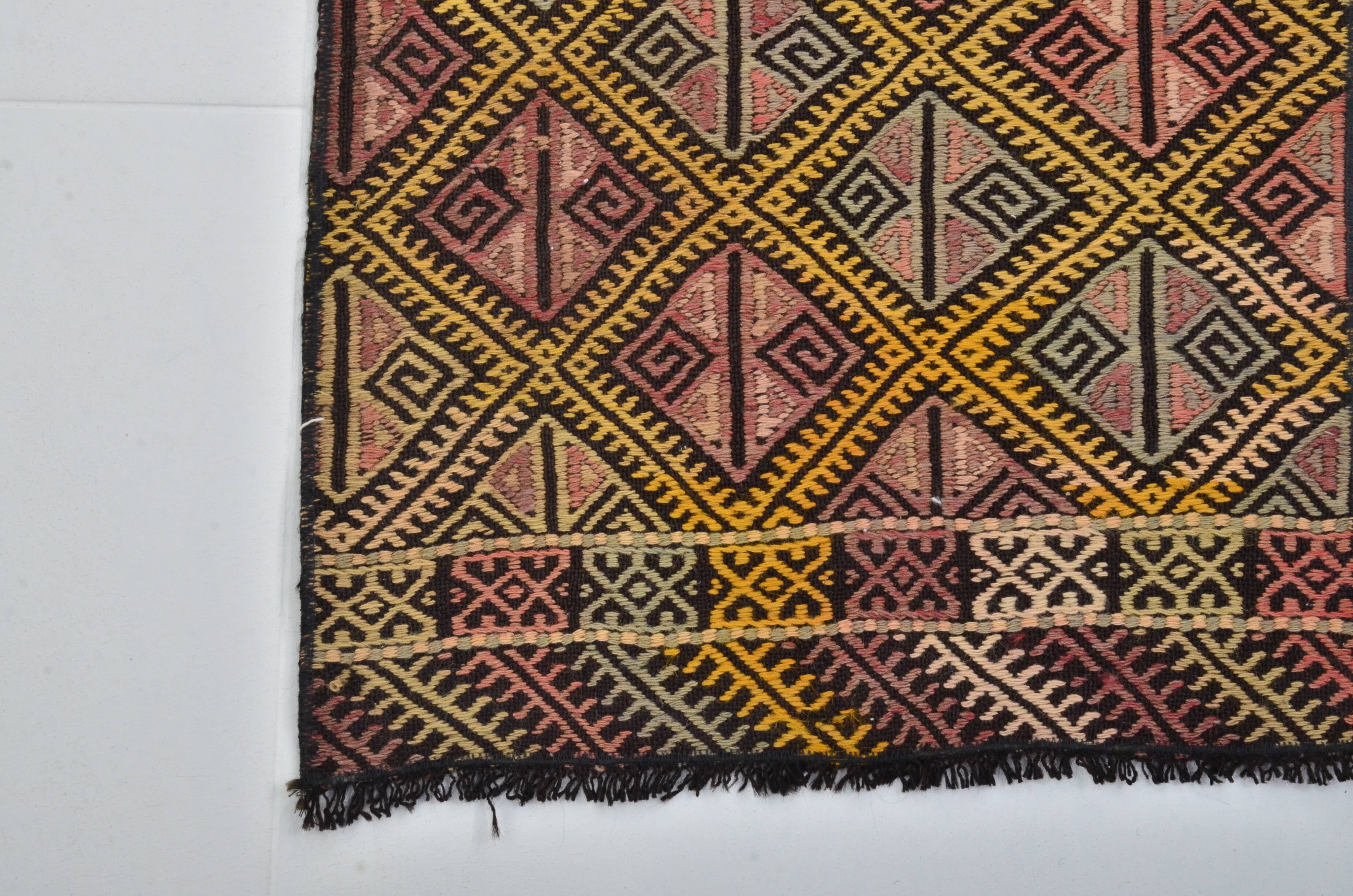 Turkish Handwoven Antique Kilim 3402