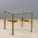 Vintage coffee table in brass and glass, Italian design, 1970s.