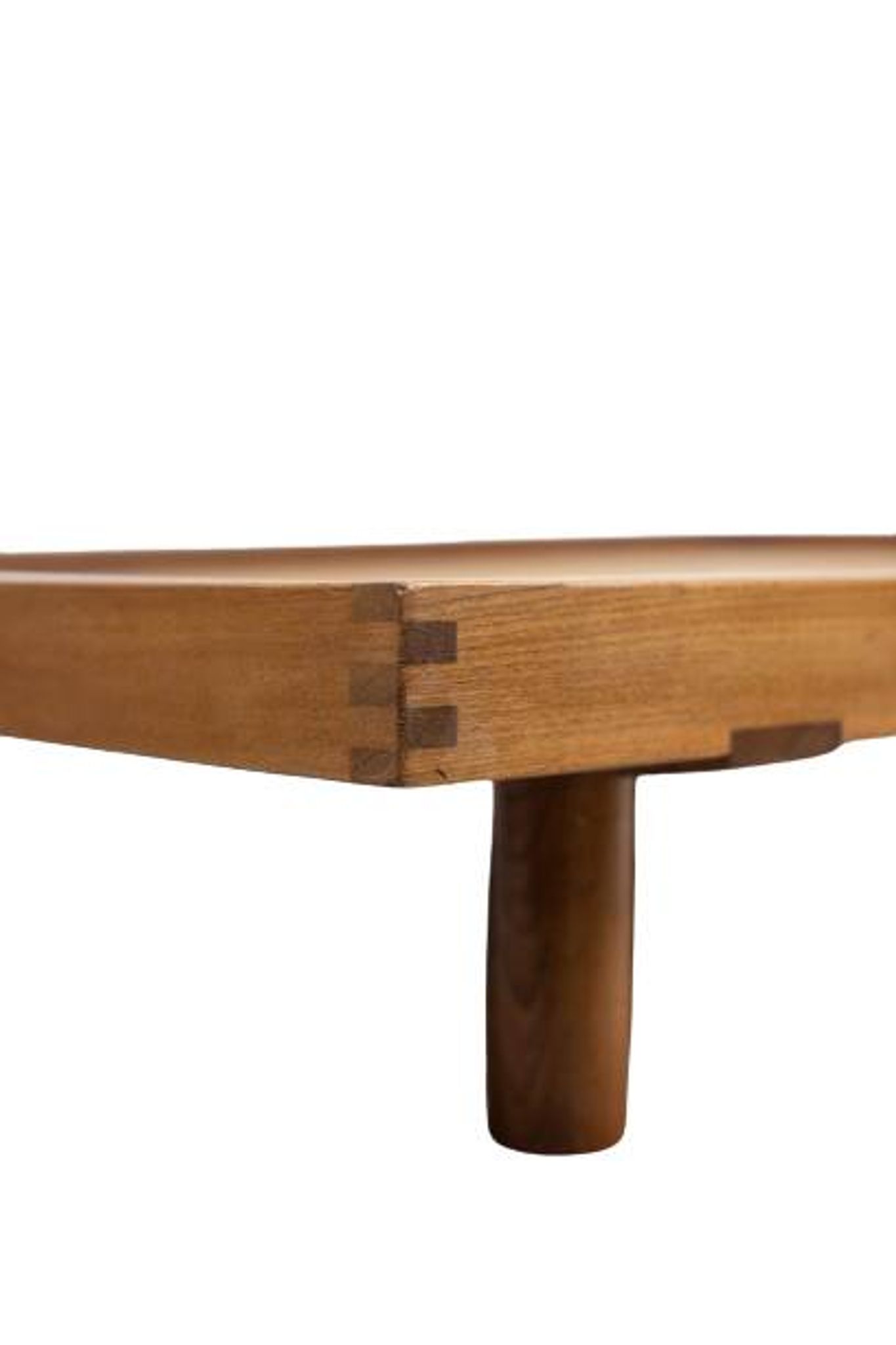 Pierre Chapo. “Godot” model blond oak bed. 1960s.