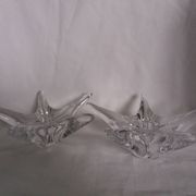 Bougeoirs cristal Daum France étoile de mer