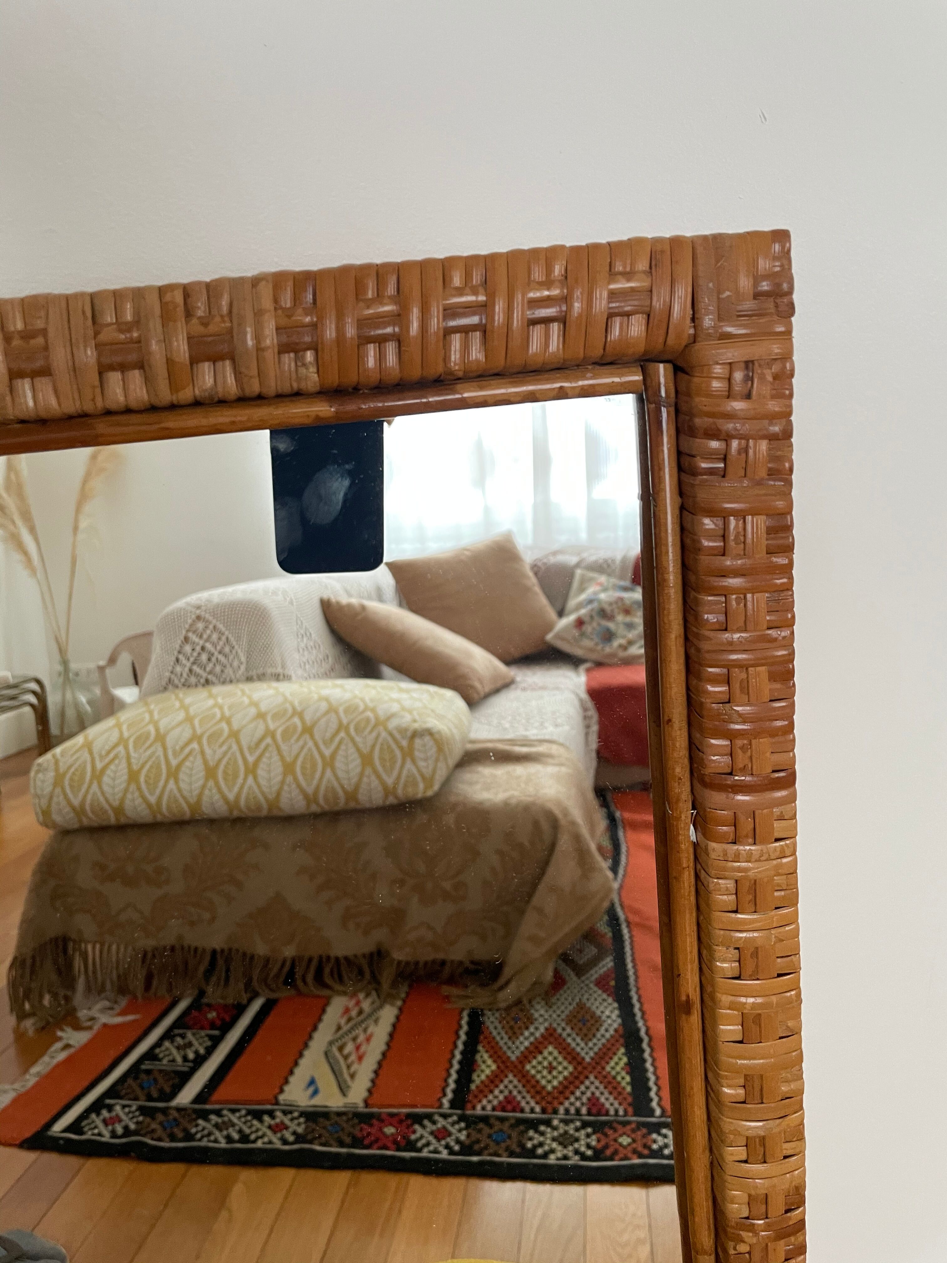 Rattan mirror year 70