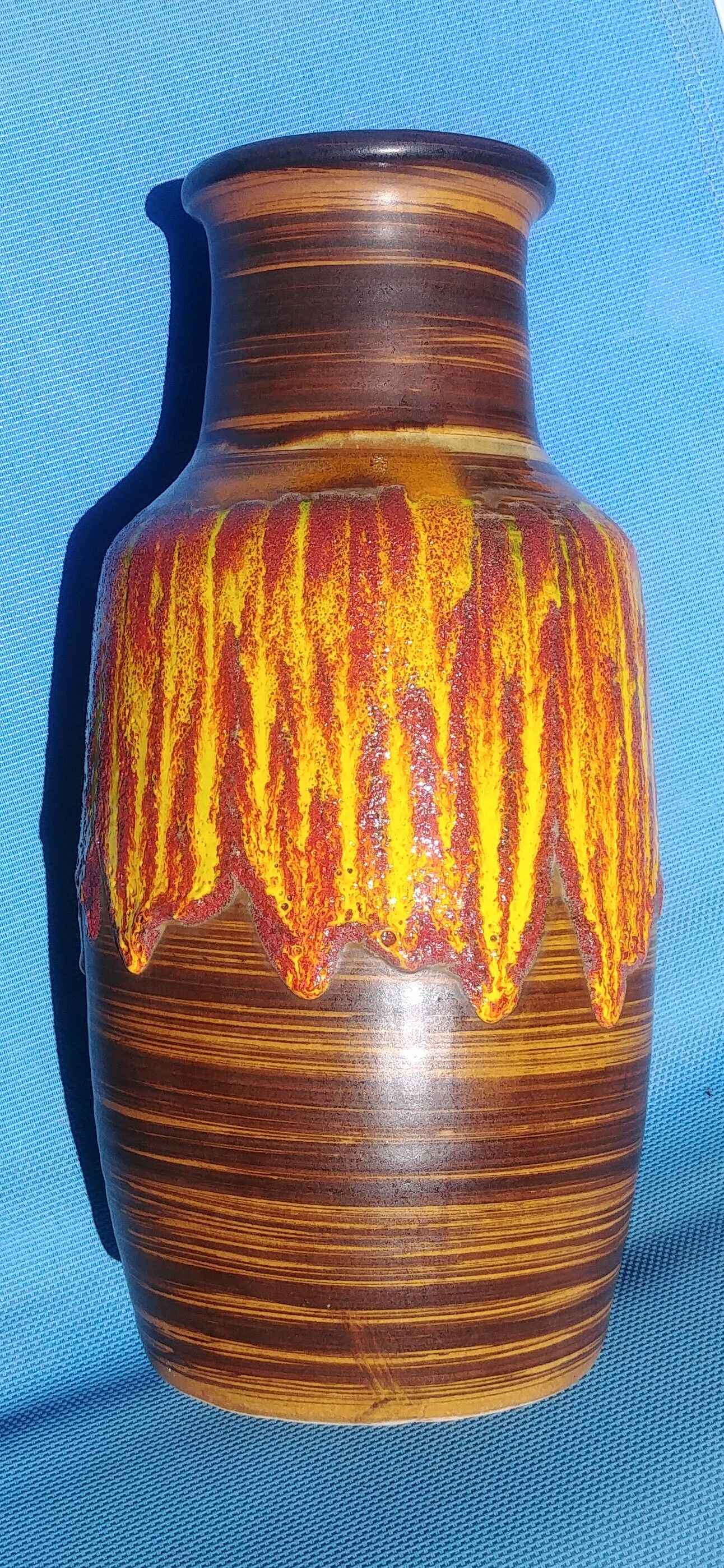 Large glazed ceramic vase Vintage Saint Clement 60s/70s