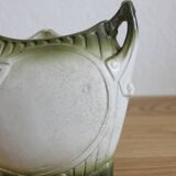 Small jardinière vase in art nouveau majolica.