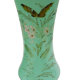 Pair of green opaline vases