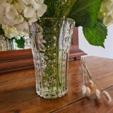 Worked glass vase