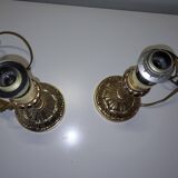 Pair of brass lamp bases