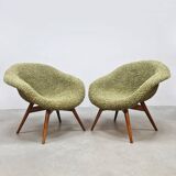 Fauteuils lounge vintage tchèques Miroslav Navratil 1960