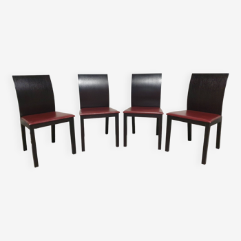 Set de 4 chaises design italien vintage 2000