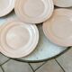 Lot de 6 assiettes à dessert rose poudré Céranord Saint-Amand années 30-40