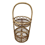 Vintage rattan bar server