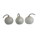 Lot 3 Clichy vintage glass hanging lamps